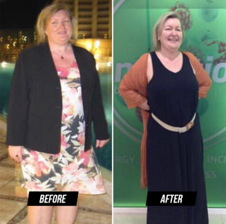 woman transformation in top gym